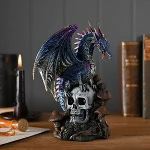 FIGURA DRAGON AZUL EN CALAVERA