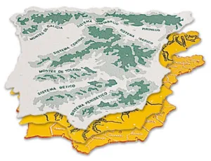 JUEGO DE 3 PLANTILLAS PLASTICO MAPA DE ESPAÑA 22X18 CS04915