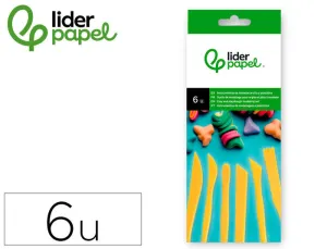 INSTRUMENTOS DE MODELAR LIDERPAPEL PARA ARCILLA Y PLASTILINA CAJA DE 6 PIEZAS